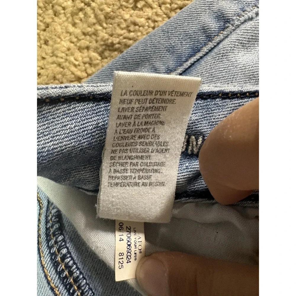 American Eagle Jegging Jeans Women 10 Light Blue Mid Rise Preppy - Picture 4 of 9